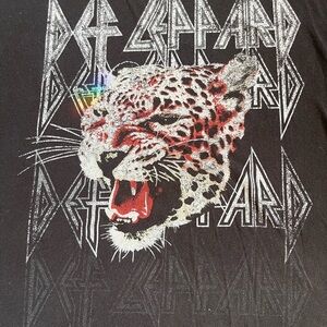Def Leppard Black Graphic Tee
